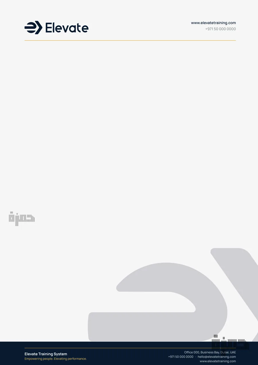 Elevate letterhead design