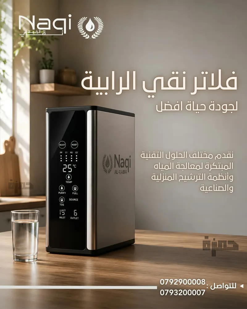 Brand application: Naqi water filter post